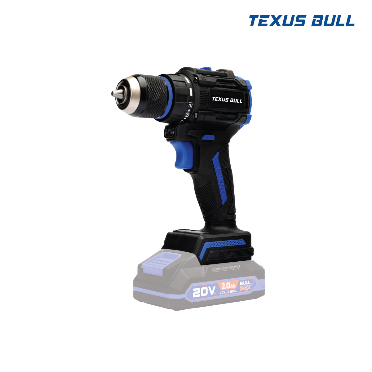 (เครื่องเปล่า)TEXUS BULL 20V สว่านไร้สาย ไร้แปรงถ่านตัวสั้นพิเศษ อุปกรณ์ 29 ชิ้น 20V Li-ion TX-9929